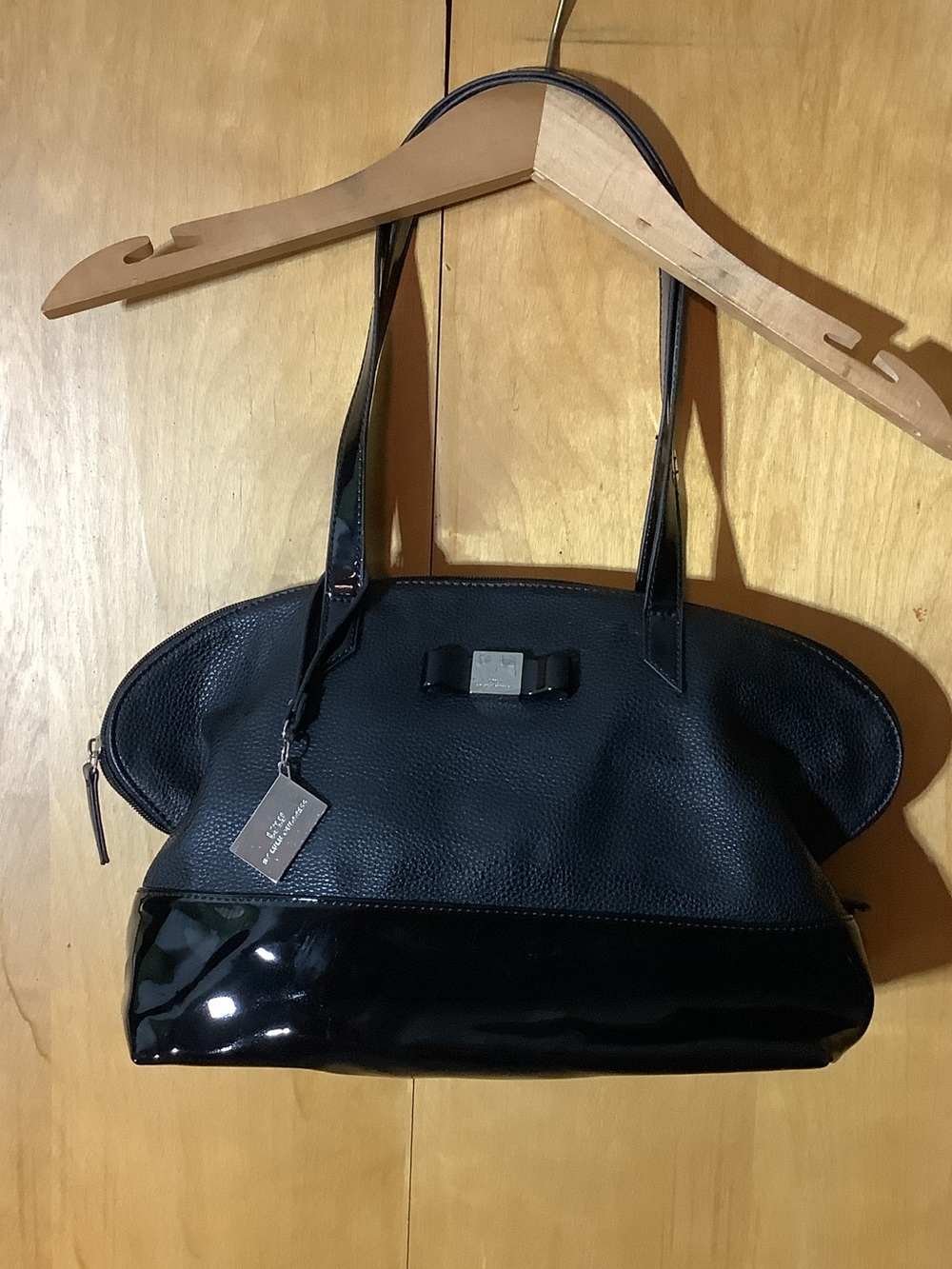 Lulu by Lulu Guinness black patent bag